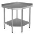 Vogue Stainless Steel Corner Table 600mm