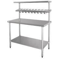 Vogue Stainless Steel Prep Station with Gantry Large