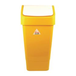 SYR Polypropylene Swing Bin Yellow 50Ltr
