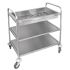 Vogue Stainless Steel 3 Tier Deep Tray Clearing Trolley