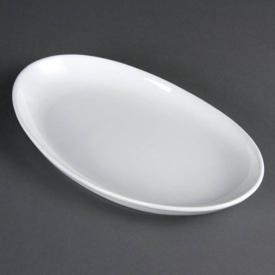Olympia French Deep Oval Plates 304mm Box of 4 URO CC890 Olympia French Deep Oval Plates 304mm Box of 4 URO CC890