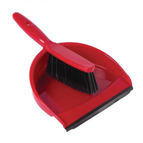 Jantex Soft Dustpan And Brush Set Red URO CC931