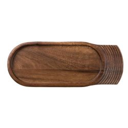 Churchill Single Handled Medium Wooden Boards 355mm (Pack Of 4)