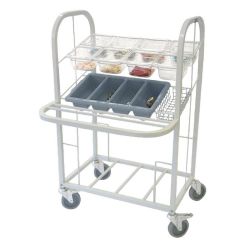 Craven Steel Condiment, Cutlery And Tray Dispense Trolley Craven Steel Condiment, Cutlery And Tray Dispense Trolley
