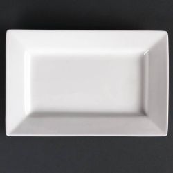 Lumina Wide Rim Rectangular Plates 200x 130mm (Pack Of 6)