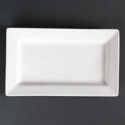 Lumina Wide Rim Rectangular Plates 257x 155mm (Pack Of 4)