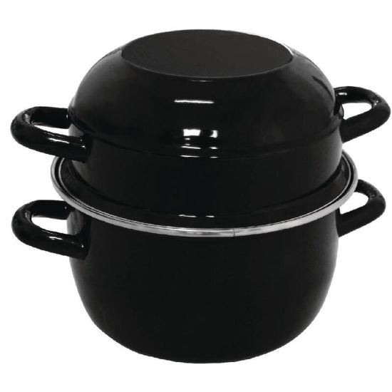 Olympia Mussel Pot Enamel Medium URO CD678 Olympia Mussel Pot Enamel Medium URO CD678