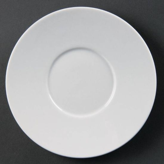Olympia Whiteware Elegant Saucers 148mm Box of 12 URO CD737 Olympia Whiteware Elegant Saucers 148mm Box of 12 URO CD737