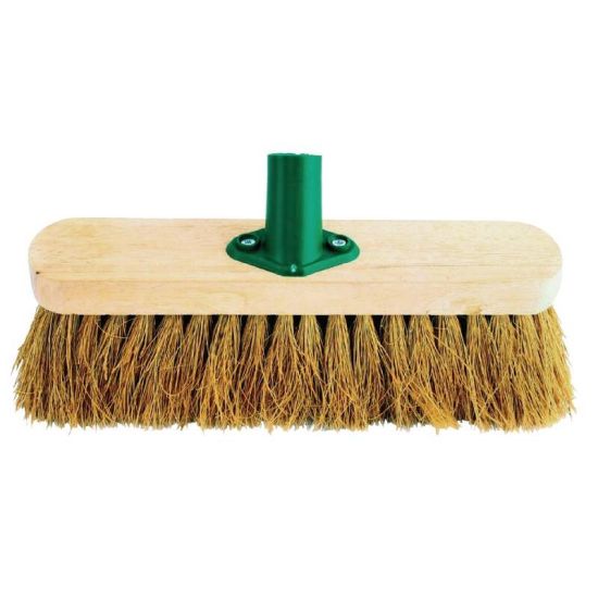 Jantex Wooden Broom Head Soft Coco 12in URO CD796 Jantex Wooden Broom Head Soft Coco 12in URO CD796