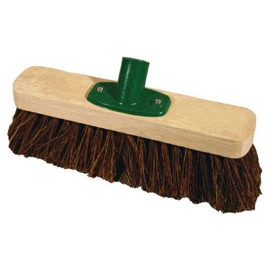 Jantex Wooden Broom Head Stiff Bassine 12in URO CD798 Jantex Wooden Broom Head Stiff Bassine 12in URO CD798