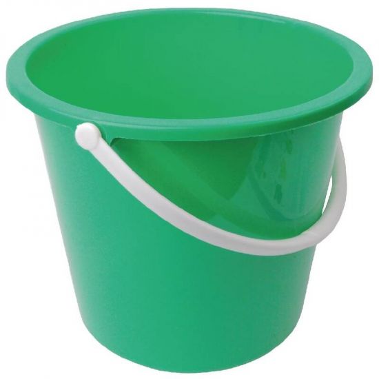 Jantex Round Plastic Bucket Green 10Ltr URO CD806