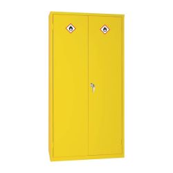 Hazardous Substance Cabinet Double Door Yellow 50Ltr