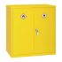 Hazardous Substance Cabinet Double Door Yellow 30Ltr