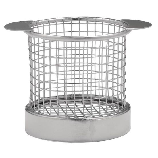 Olympia Chip Basket Round With Ears 80mm URO CE149 Olympia Chip Basket Round With Ears 80mm URO CE149