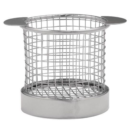 Olympia Chip Basket Round With Ears 80mm URO CE149