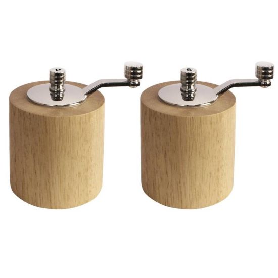 Light Wood Salt And Pepper Mill Grinder Set URO CE246