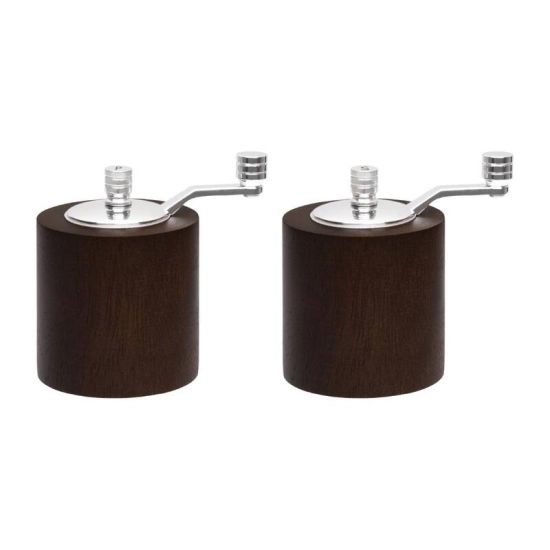 Dark Wood Salt And Pepper Mill Grinder Set URO CE247