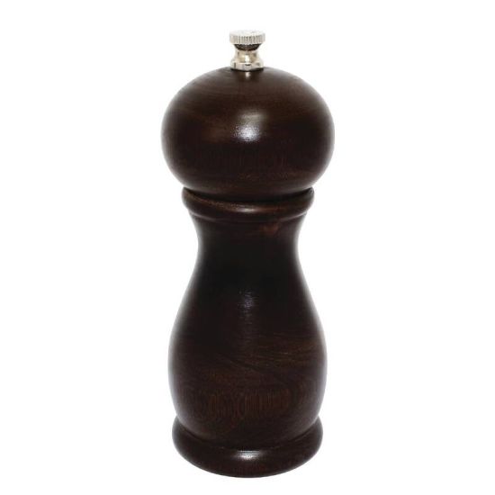 Dark Wood Salt And Pepper Mill 6in URO CE333