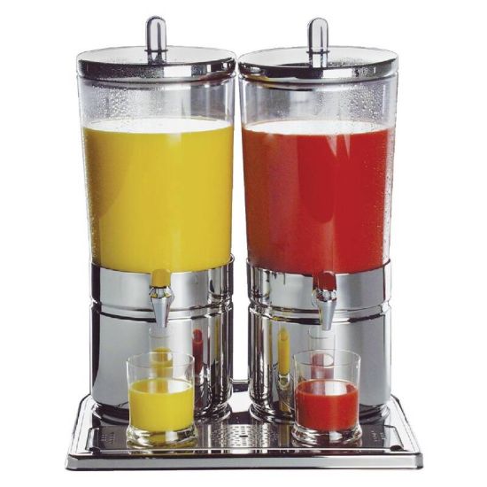 APS Stainless Steel Juice Dispenser Double URO CF066 APS Stainless Steel Juice Dispenser Double URO CF066
