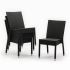 Bolero Wicker Side Chairs Charcoal (Pack of 4)