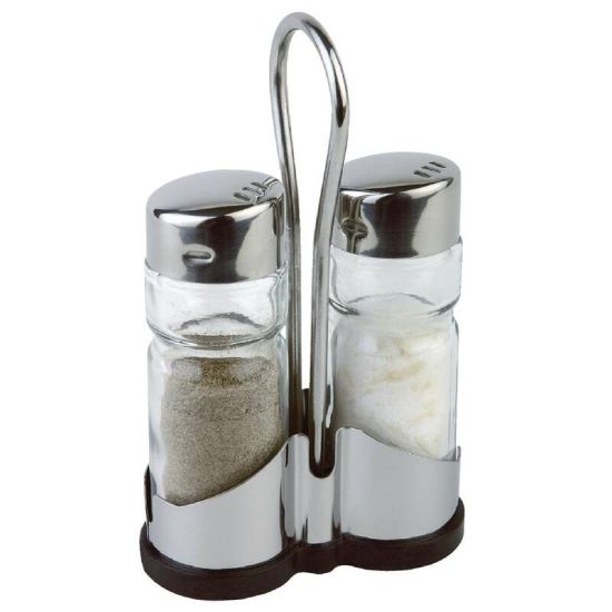 Salt And Pepper Cruet Set And Stand URO CF295 Salt And Pepper Cruet Set And Stand URO CF295