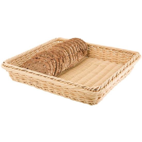 Polypropylene Natural Rattan Basket 1/2 GN URO CF303 Polypropylene Natural Rattan Basket 1/2 GN URO CF303
