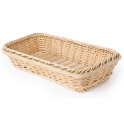 Polypropylene Natural Rattan Basket 1/3 GN Polypropylene Natural Rattan Basket 1/3 GN