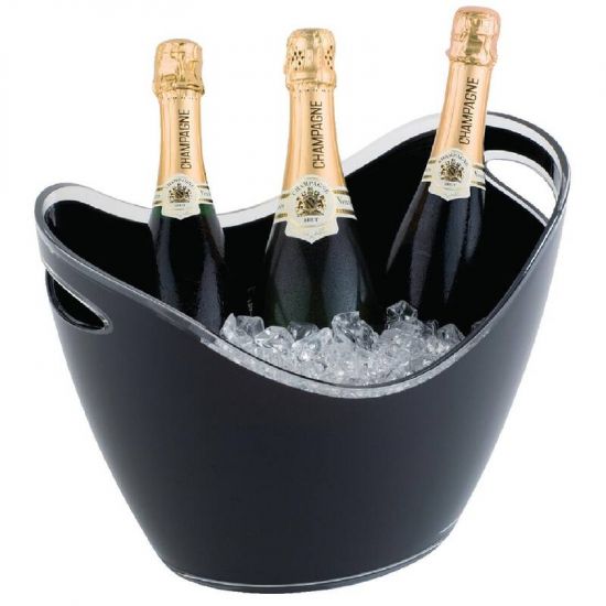 APS Black Acrylic Wine And Champagne Bucket Large URO CF311