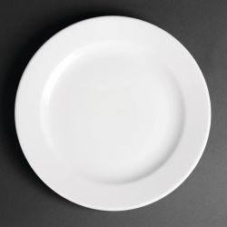 Royal Porcelain Classic White Wide Rim Plates 240mm (Pack Of 12)
