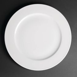Royal Porcelain Classic White Wide Rim Plates 310mm (Pack Of 12)
