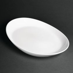Royal Porcelain Classic White Oval Plates 340mm (Pack Of 12)