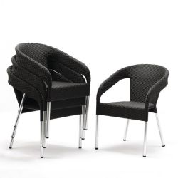 Bolero Wicker Wraparound Bistro Chairs (Pack Of 4) Bolero Wicker Wraparound Bistro Chairs (Pack Of 4)