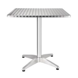 Bolero Square Bistro Table Stainless Steel 700mm
