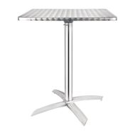 Bolero Square Flip-Top Table Stainless Steel 600mm