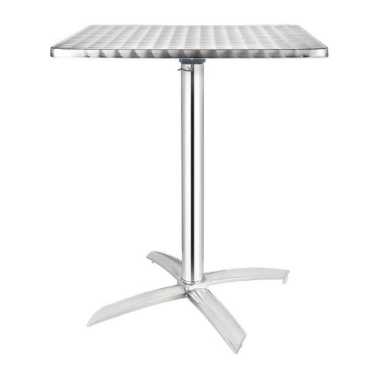 Bolero Square Flip-Top Table Stainless Steel 600mm URO CG838