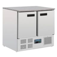 Polar G-Series Double Door Counter Fridge With Marble Work Top 240Ltr
