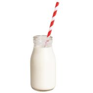 Olympia Glass Milk Bottle 200ml (Pack of 12)
