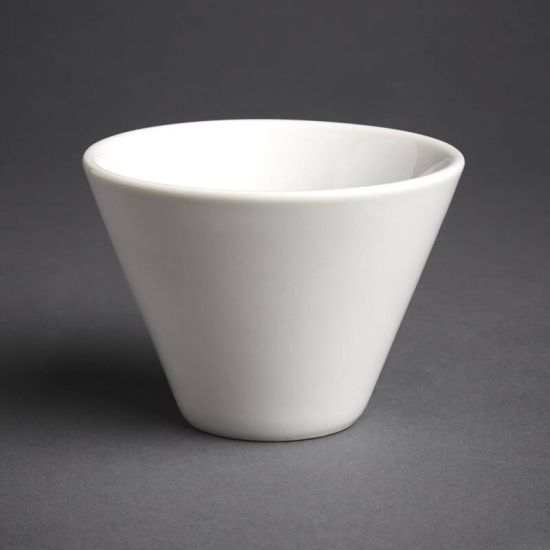 Olympia Conical Ramekin White 110mm Box of 6 URO CM165 Olympia Conical Ramekin White 110mm Box of 6 URO CM165