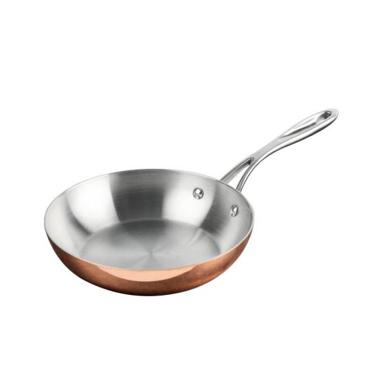 Vogue Tri Wall Copper Frying Pan 200mm URO CM678 Vogue Tri Wall Copper Frying Pan 200mm URO CM678
