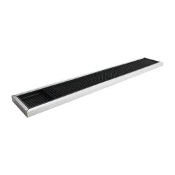 Beaumont Rubber Bar Mat With Stainless Steel Frame 600 X 100mm