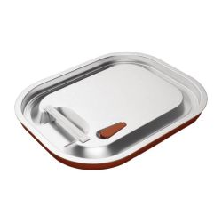 Vogue Stainless Steel And Silicone Sealable 1/2 Gastronorm Lid Vogue Stainless Steel And Silicone Sealable 1/2 Gastronorm Lid