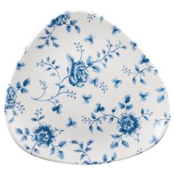 Churchill Vintage Prints Blue Rose Chintz Pattern Triangle Plate 229mm (Pack Of 12)