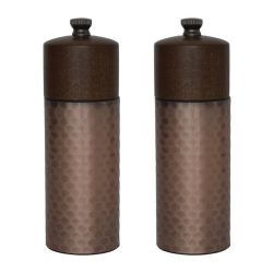 Olympia Copper Wood Salt And Pepper Mill Set (Pack Of 2)