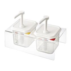 Araven Sauce Dispensers GN 1/6 Transparent 2.6Ltr (Pack Of 2)