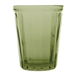 Olympia Cabot Panelled Glass Tumbler Green 260ml (Pack Of 6)