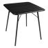 Bolero Slatted Square Steel Table Black 700mm