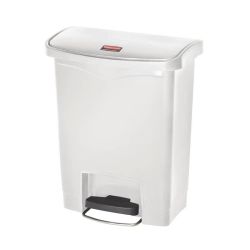 Rubbermaid Slim Jim Step On Bin Front Pedal 30Ltr White