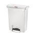 Rubbermaid Slim Jim Step On Bin Front Pedal 30Ltr White