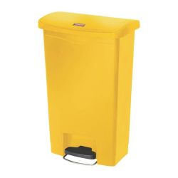 Rubbermaid Slim Jim Step On Bin Front Pedal 50Ltr Yellow