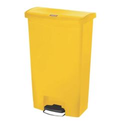 Rubbermaid Slim Jim Step On Bin Front Pedal 68Ltr Yellow